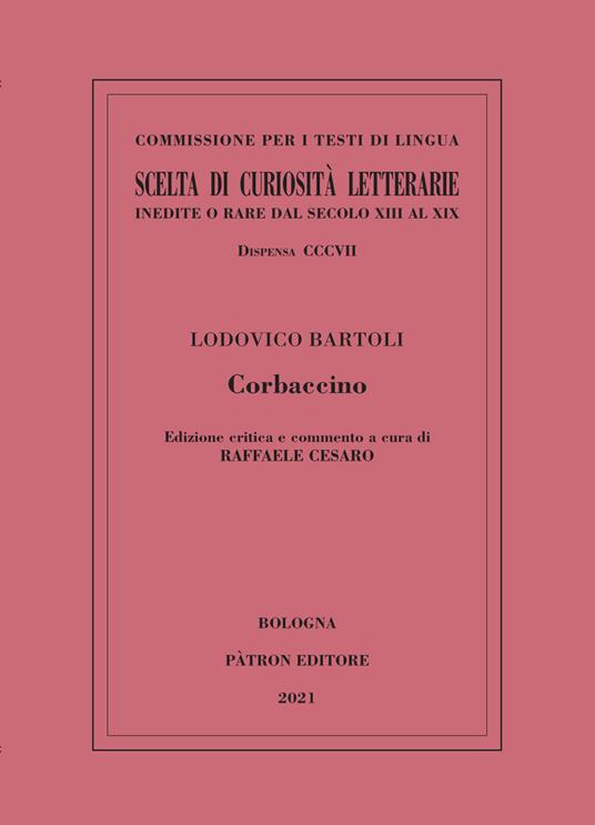 Corbaccino. Ediz. critica - Lodovico Bartoli - copertina