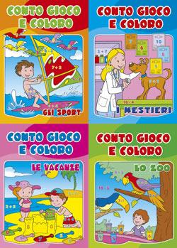 Conto gioco e coloro. 4 titoli - copertina