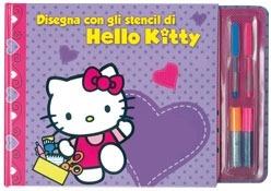 Disegna con gli stencil di Hello Kitty. Con stickers. Ediz. illustrata - copertina