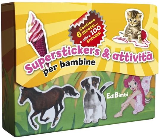 Superstickers & attività per bambine. Con adesivi. Ediz. illustrata - copertina