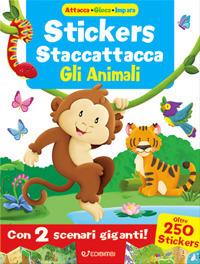 Gli animali. Attacca gioca impara. Con adesivi. Ediz. illustrata - copertina
