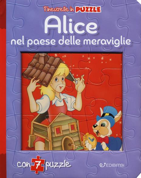 Alice nel paese delle meraviglie. Finestrelle in puzzle. Ediz. a colori - Claudio Cernuschi - copertina