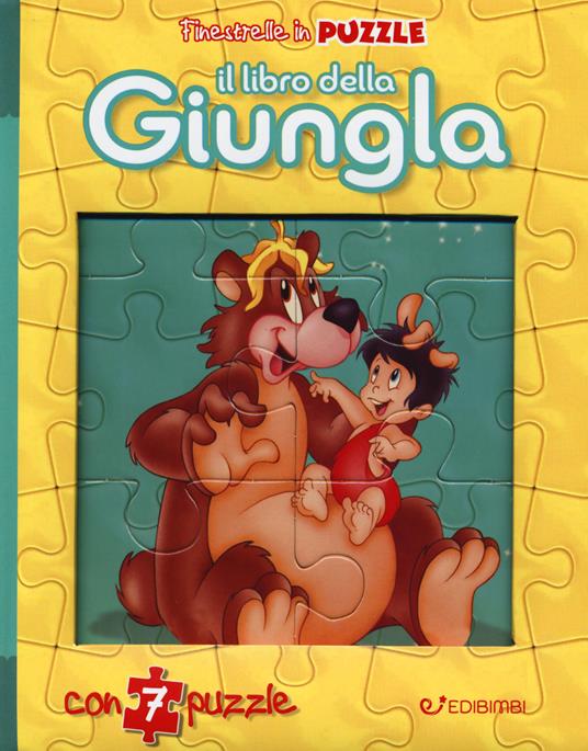 Il libro della giungla. Finestrelle in puzzle. Ediz. a colori - Claudio Cernuschi - copertina