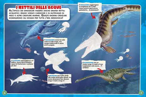 Il grande libro stickers dei dinosauri. Jurassic Kingdom. Con adesivi. Ediz. a colori - 2