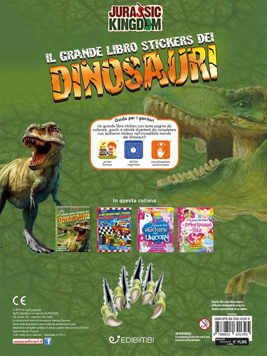 Il grande libro stickers dei dinosauri. Jurassic Kingdom. Con adesivi. Ediz. a colori - 4