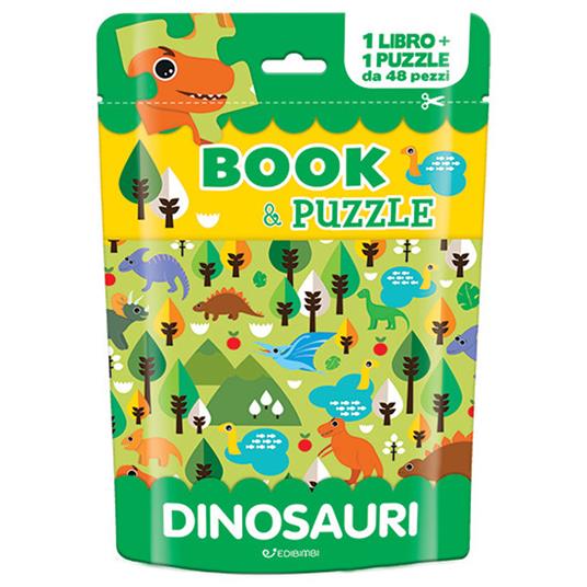 Dinosauri. Book&puzzle. Ediz. a colori. Con puzzle da 48 pezzi - copertina