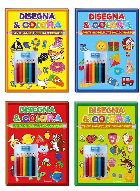 Disegna & colora con matite e temperino. Ediz. illustrata. Con 6 con matite e temperino - copertina