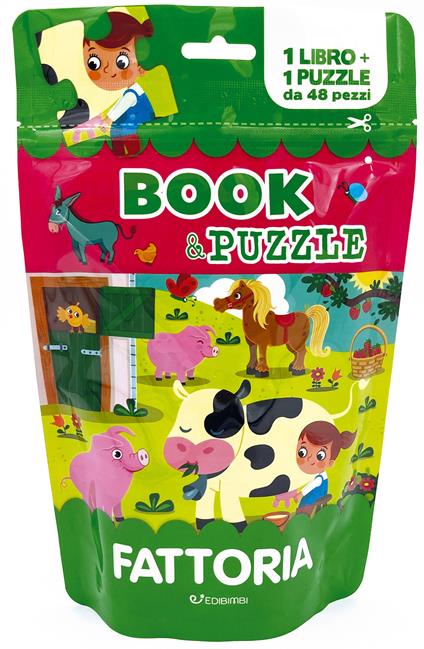 Fattoria. Book&puzzle. Ediz. illustrata. Con puzzle - copertina