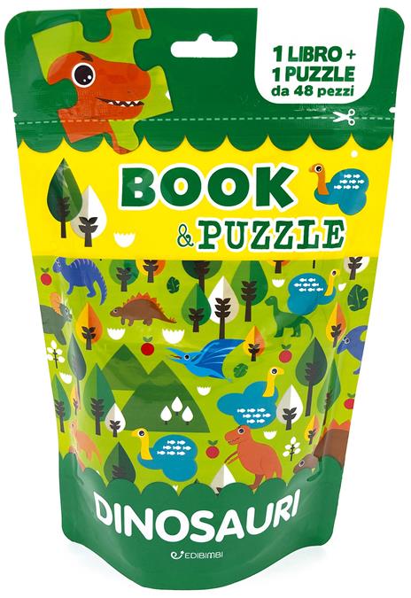 Dinosauri. Book&puzzle. Ediz. illustrata. Con puzzle - copertina