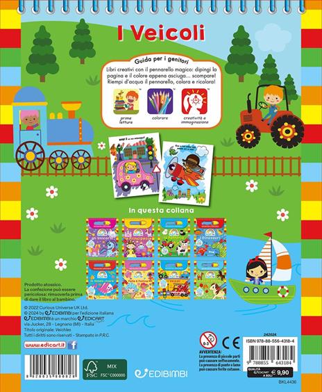 I veicoli. Magicolor. Ediz. a spirale. Con pennarello magico - 3