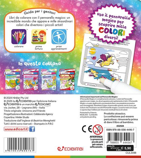 Gli unicorni. Disegni magici. Ediz. illustrata. Con pennarello magico - 3