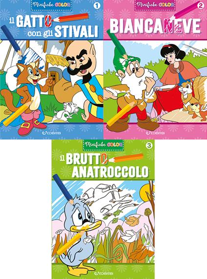 Il gatto con gli stivali-Biancaneve-Il brutto anatroccolo. Minifiabe color. Ediz. a colori - copertina