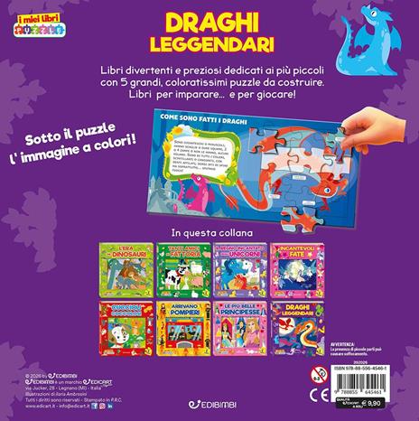 Draghi leggendari. I miei libri puzzle. Ediz. ad alta leggibilità - 4