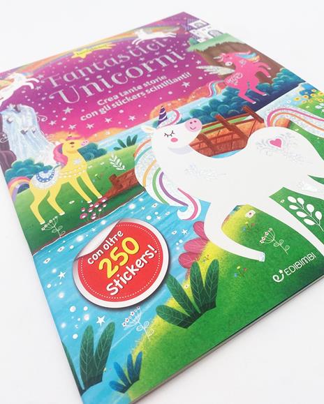 Fantastici unicorni. Luccicastickers. Ediz. a colori - copertina