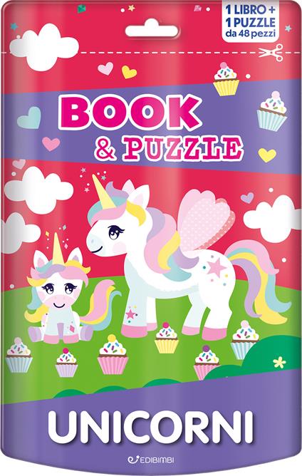 Unicorni. Book&puzzle. Ediz. a colori. Con puzzle - copertina