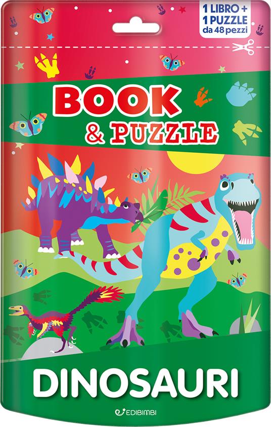 Dinosauri. Book&puzzle. Ediz. a colori. Con puzzle - copertina