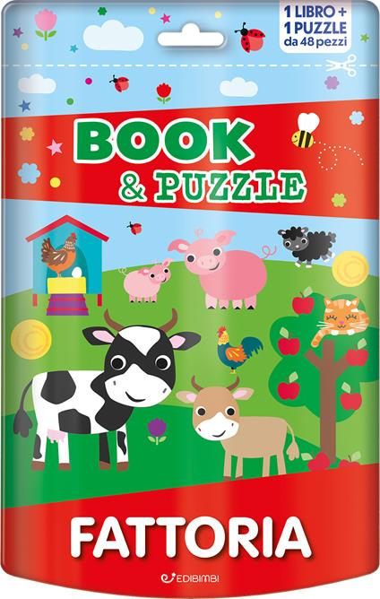 Fattoria. Book&puzzle. Ediz. a colori. Con puzzle - copertina