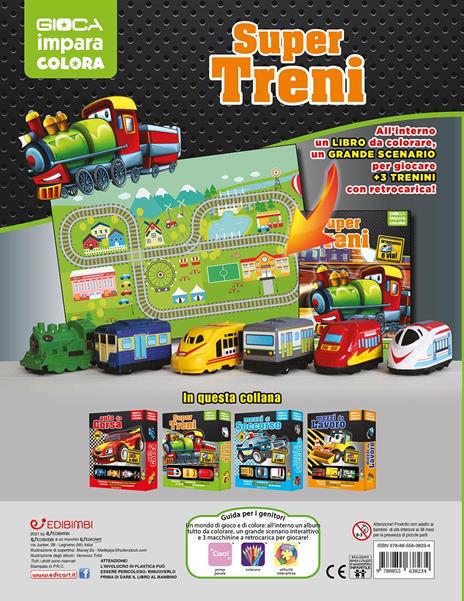 Super treni. Ediz. a colori. Con scenario. Con 3 trenini - 2