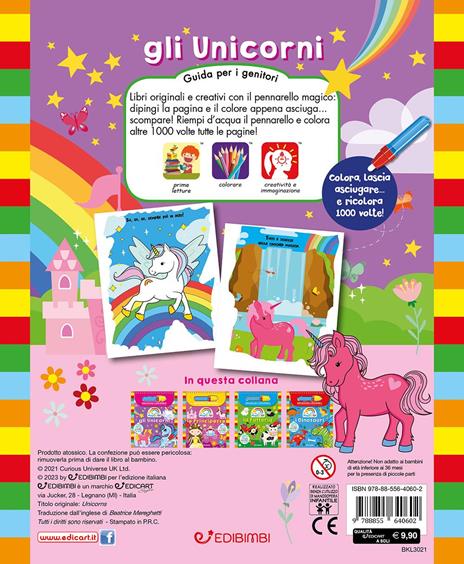 Gli unicorni. Magicolor. Ediz. a colori. Ediz. a spirale. Con pennarello ad acqua - 4