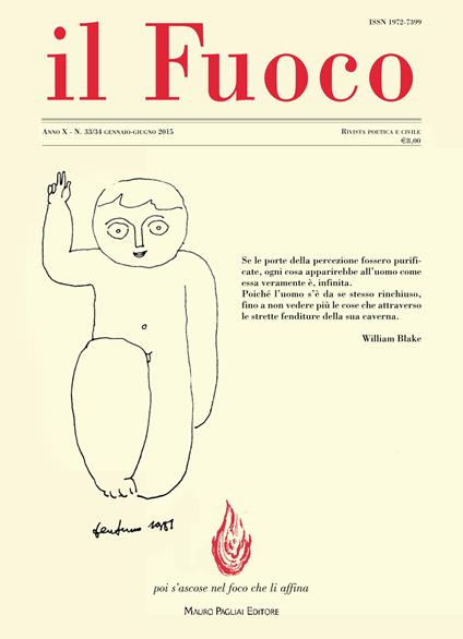 Il fuoco. Rivista poetica e civile. Gennaio-giugno 2015 vol. 33-34 - copertina