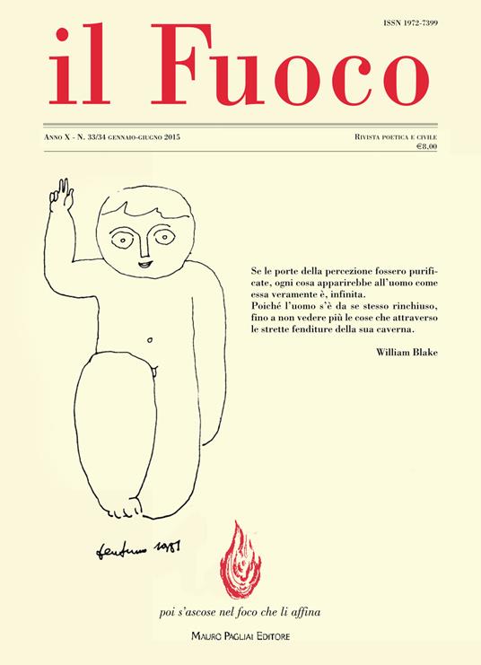 Il fuoco. Rivista poetica e civile. Gennaio-giugno 2015 vol. 33-34 - copertina