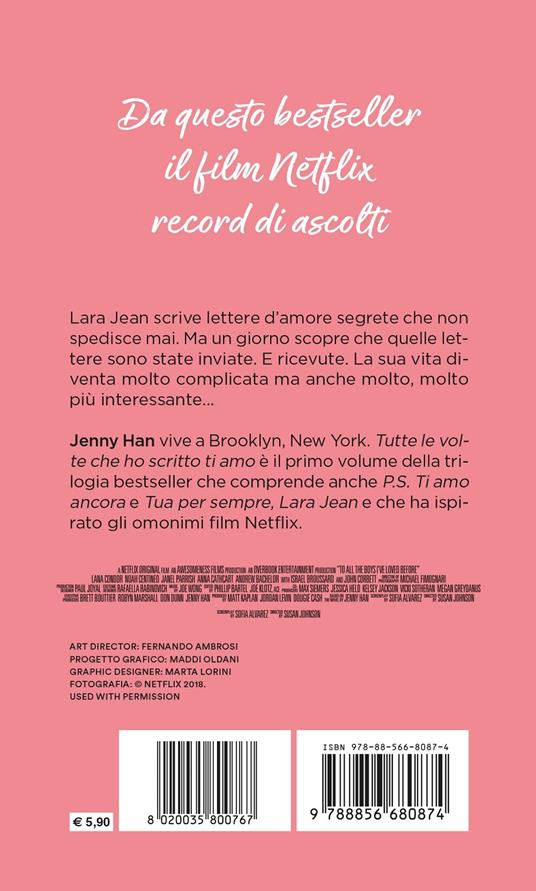 Tutte le volte che ho scritto ti amo - Jenny Han - Libro - Piemme