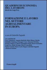 Formazione e lavoro nel settore agroalimentare in Europa - copertina