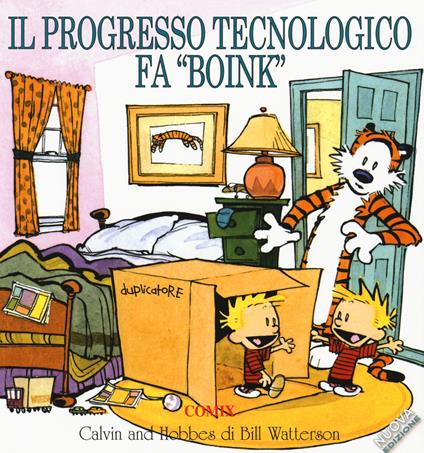 Il progresso tecnologico fa «boink». Calvin & Hobbes - Bill Watterson - copertina
