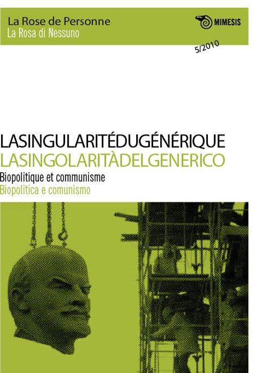 La singolarità del genere. Biopolitica e comunismo - copertina