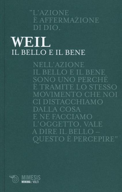Il bello e il bene - Simone Weil - copertina