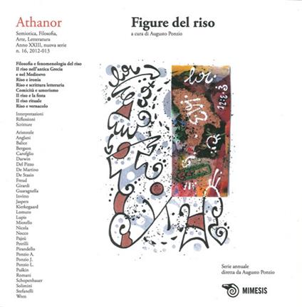 Athanor (2012-2013). Vol. 16: Figure del riso. - copertina