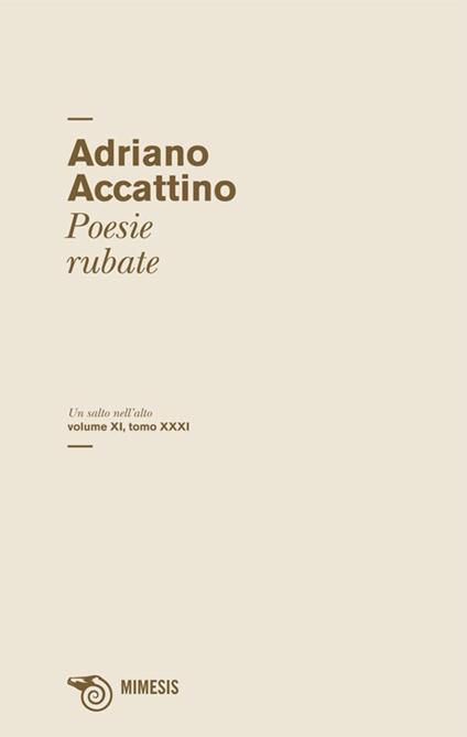 Poesie rubate - Adriano Accattino - copertina