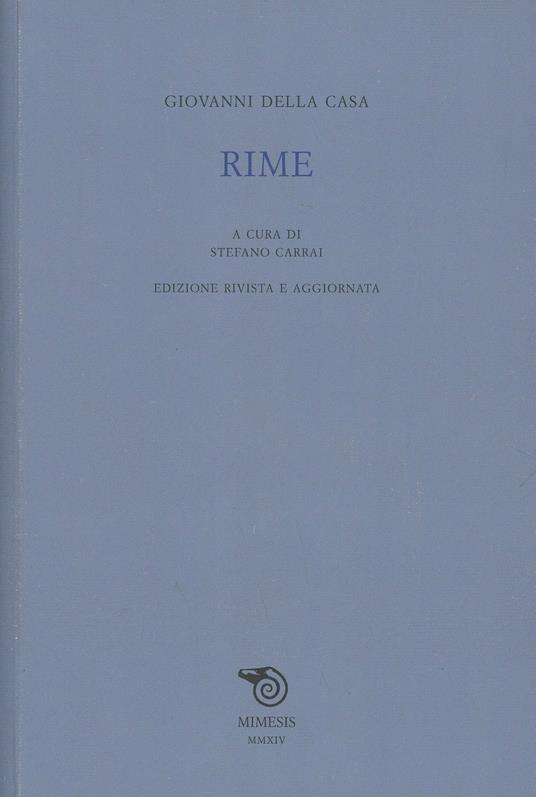 Rime - Giovanni Della Casa - copertina