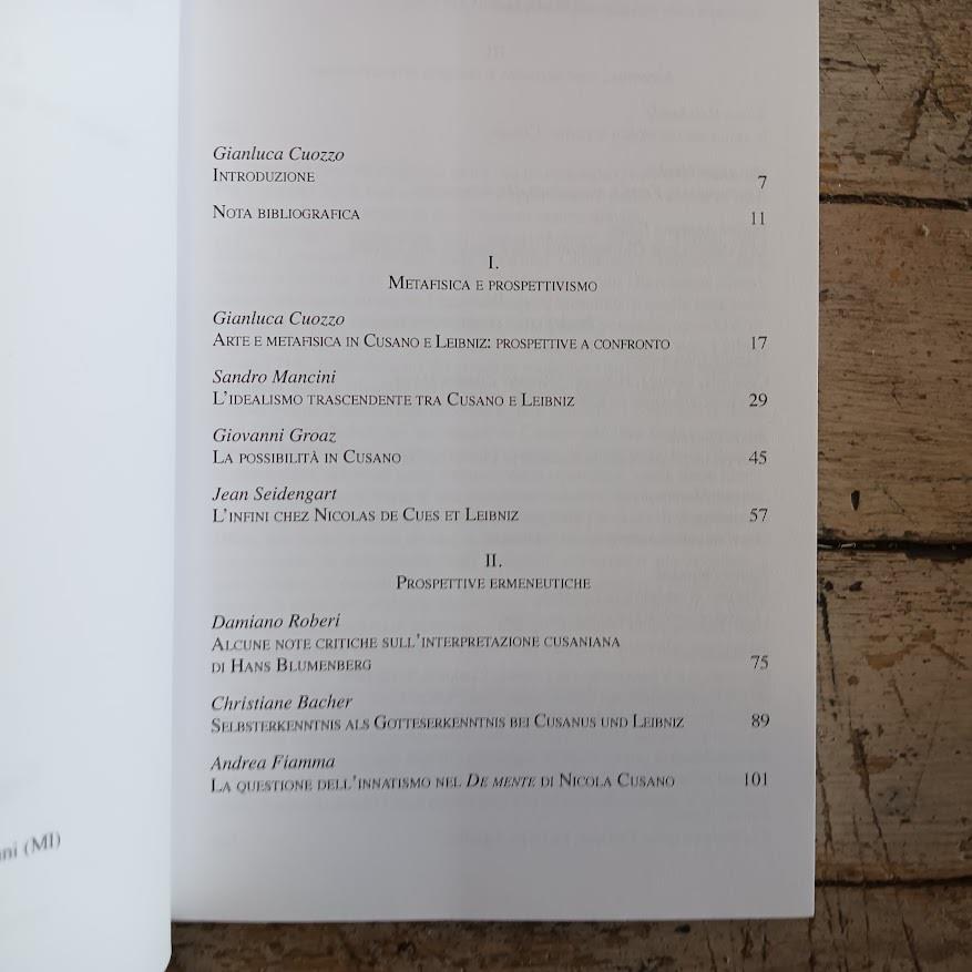 Cusano e Leibniz. Prospettive filosofiche