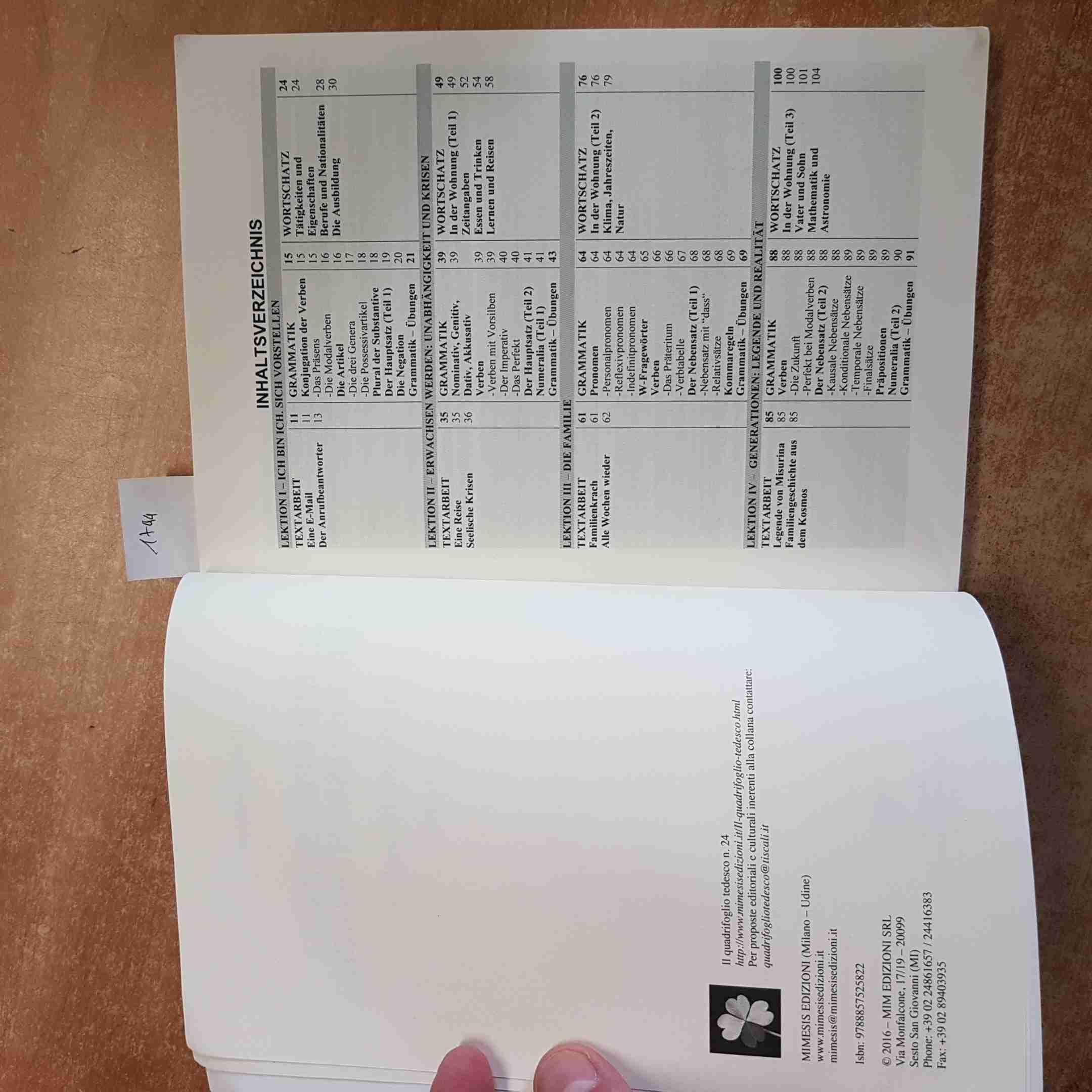 Schritt für schritt in die deutsche Sprache. Ein Lehr-und Übungsbuch. A2-B1