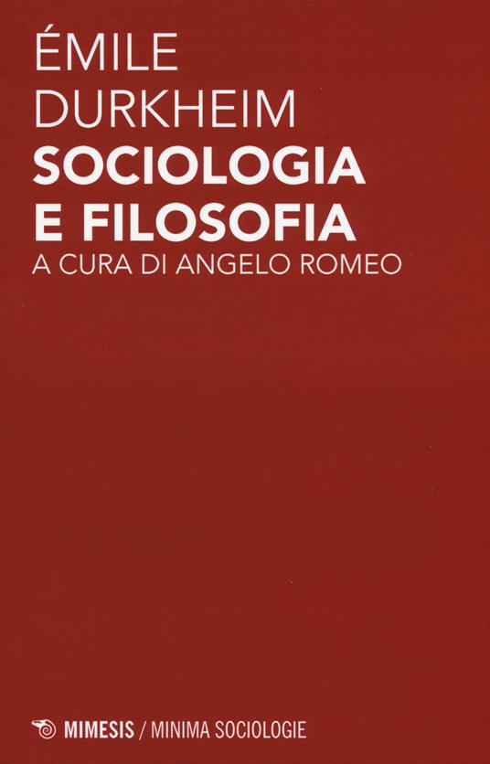 Sociologia e filosofia - Émile Durkheim - copertina