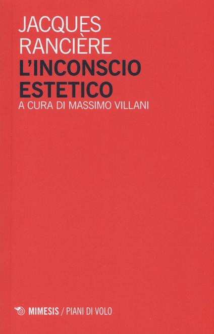 L'inconscio estetico - Jacques Rancière - copertina