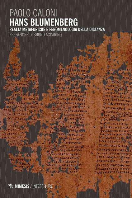 Hans Blumenberg. Metaforiche e fenomenologia della distanza - Paolo Caloni - copertina