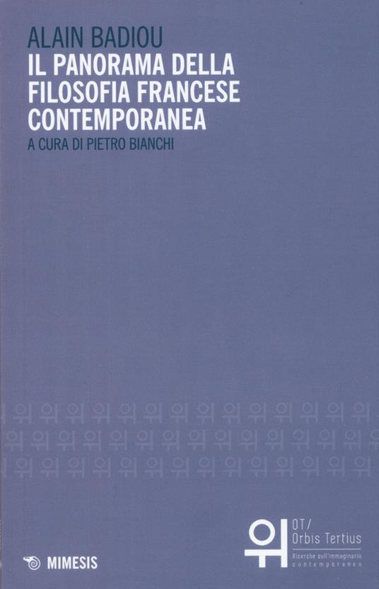 Il panorama della filosofia francese contemporanea - Alain Badiou - copertina