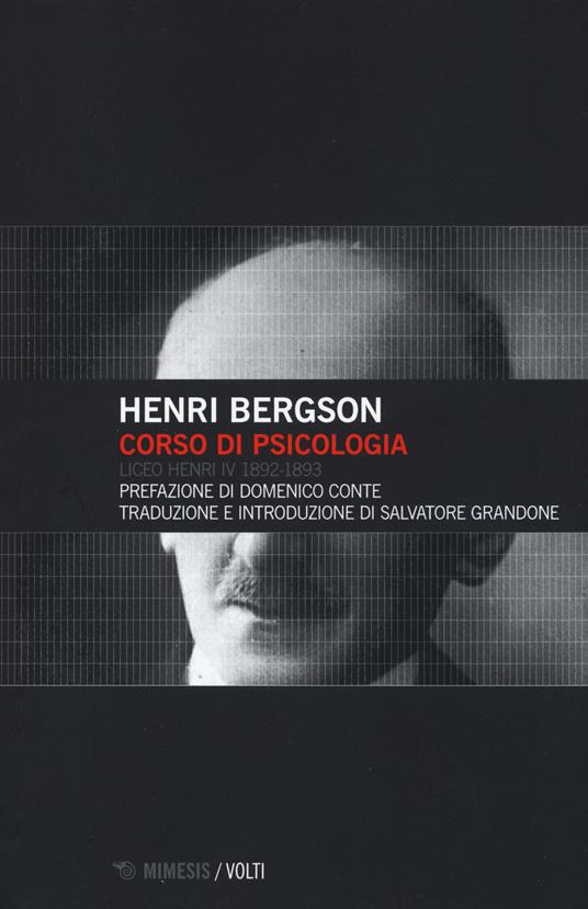Corso di psicologia. Liceo Henri IV 1892-1893 - Henri Bergson - copertina
