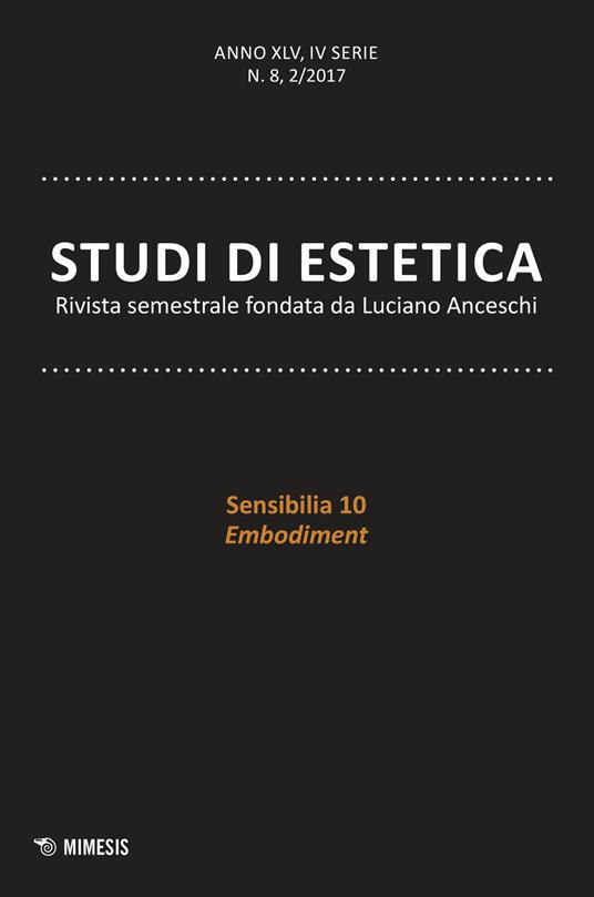 Studi di estetica (2017). Vol. 2: Sensibilia. - copertina
