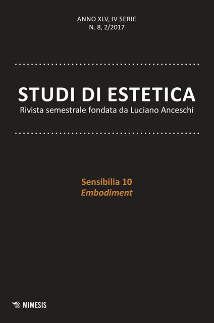 Studi di estetica (2017). Vol. 2: Sensibilia. - copertina