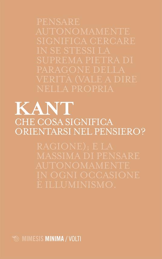Che cosa significa orientarsi nel pensiero? - Immanuel Kant,F. Desideri,M. Portera - ebook