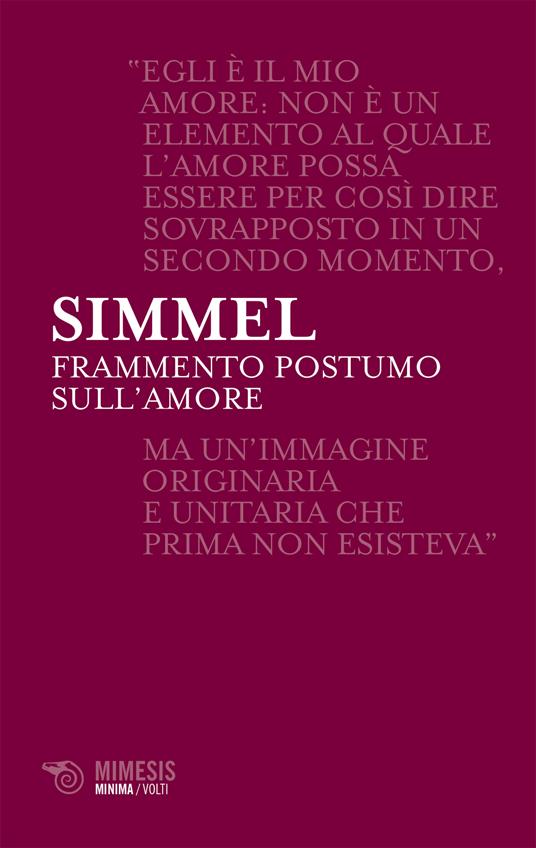 Frammento postumo sull'amore - Georg Simmel - ebook