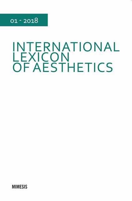 International lexicon of aesthetics (2018). Vol. 1 - copertina