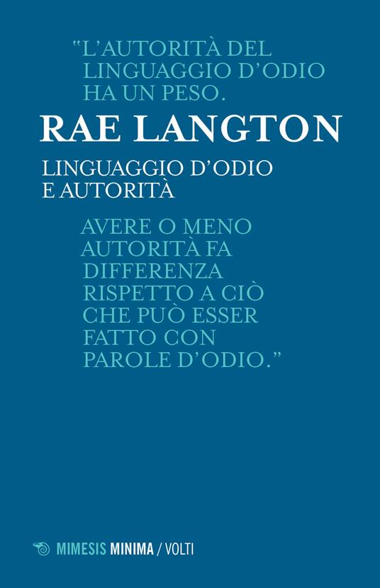 Linguaggio d'odio e di autorità - Rae Langton - copertina