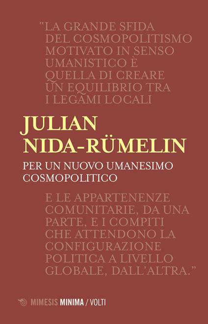 Per un nuovo umanesimo cosmopolitico - Julian Nida-Rümelin - copertina
