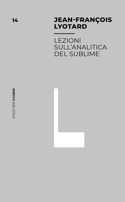 Lezioni sull'analitica del sublime - J. François Lyotard - copertina