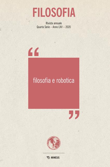 Filosofia. Filosofia e robotica (2020) - copertina