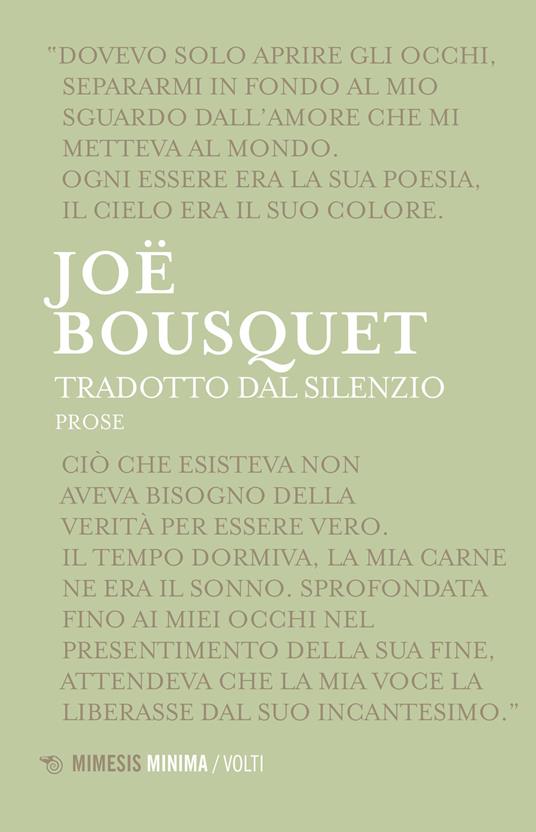 Tradotto dal silenzio - Joë Bousquet - copertina